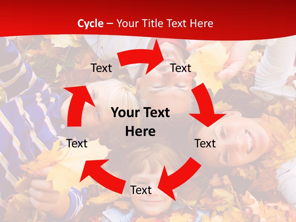 Cute Family In A Park On An Autumn-Day PowerPoint Template