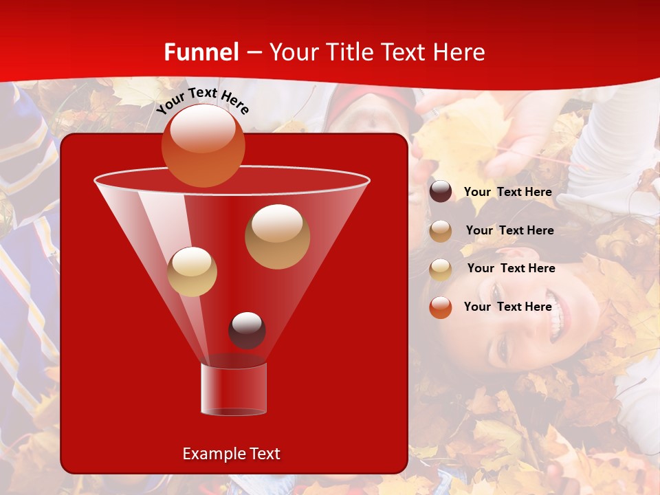 Cute Family In A Park On An Autumn-Day PowerPoint Template