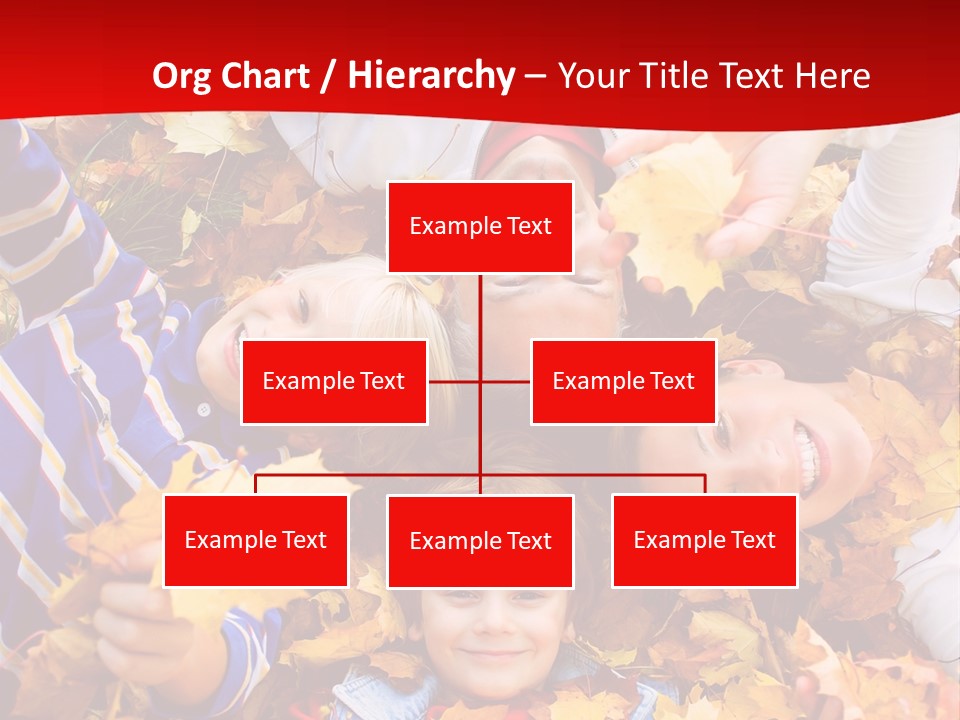 Cute Family In A Park On An Autumn-Day PowerPoint Template