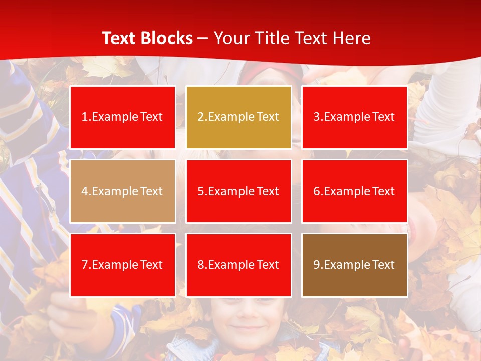 Cute Family In A Park On An Autumn-Day PowerPoint Template