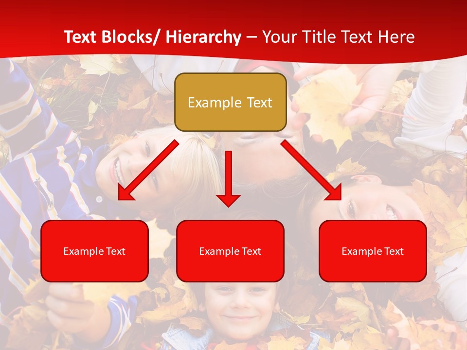 Cute Family In A Park On An Autumn-Day PowerPoint Template