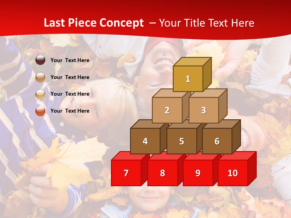 Cute Family In A Park On An Autumn-Day PowerPoint Template