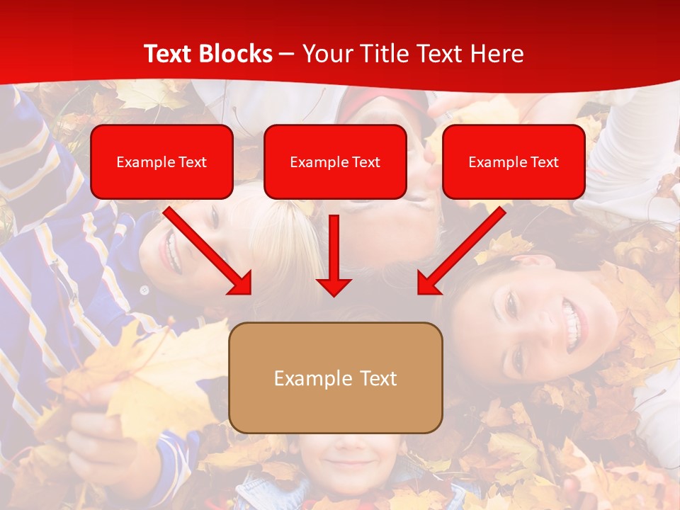Cute Family In A Park On An Autumn-Day PowerPoint Template