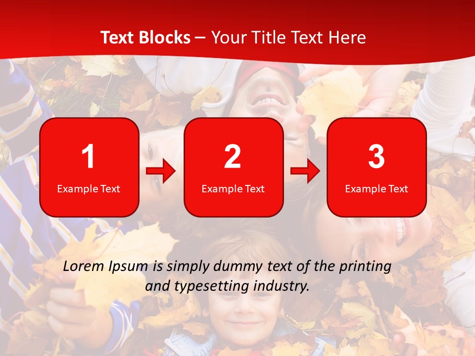 Cute Family In A Park On An Autumn-Day PowerPoint Template