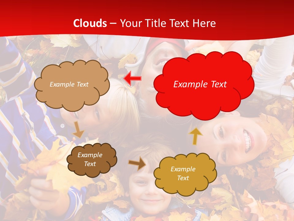 Cute Family In A Park On An Autumn-Day PowerPoint Template