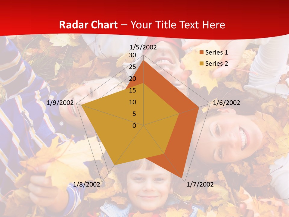 Cute Family In A Park On An Autumn-Day PowerPoint Template