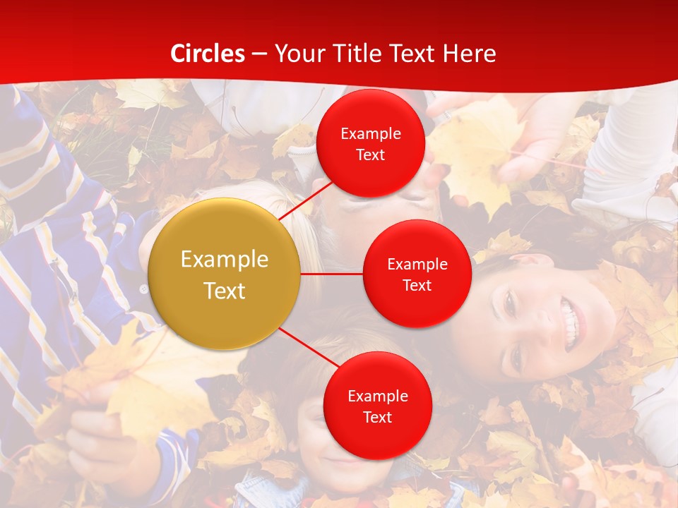 Cute Family In A Park On An Autumn-Day PowerPoint Template