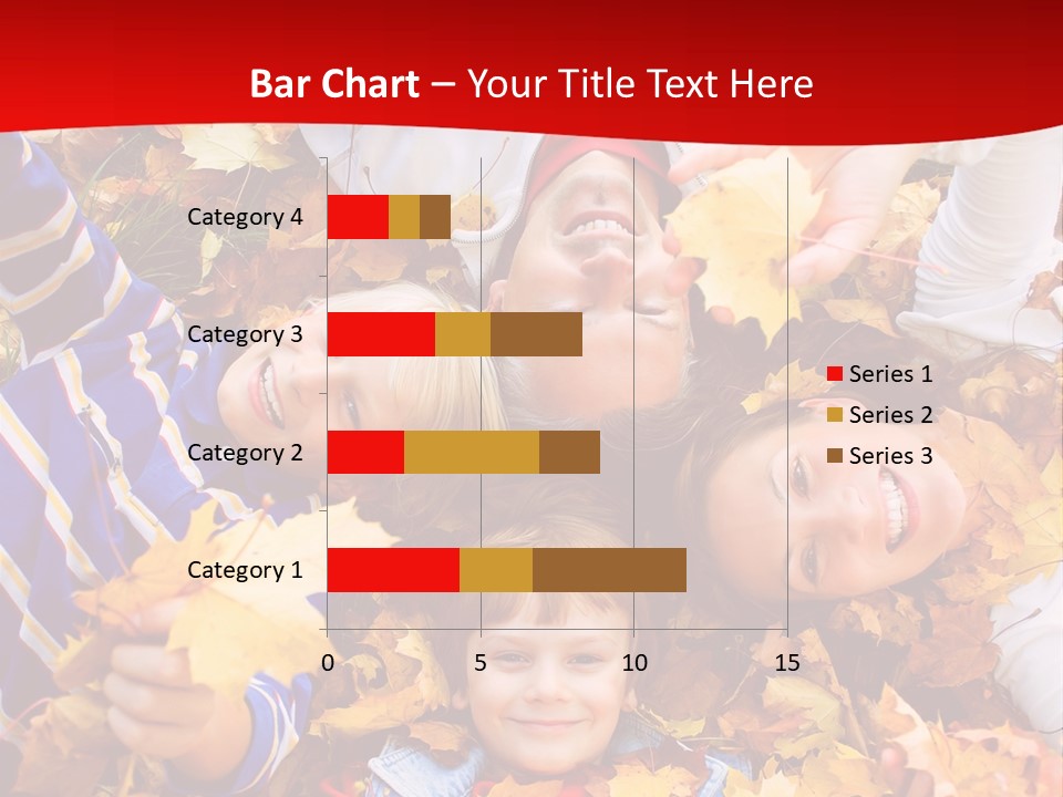 Cute Family In A Park On An Autumn-Day PowerPoint Template