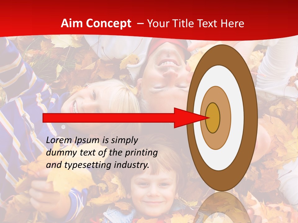 Cute Family In A Park On An Autumn-Day PowerPoint Template