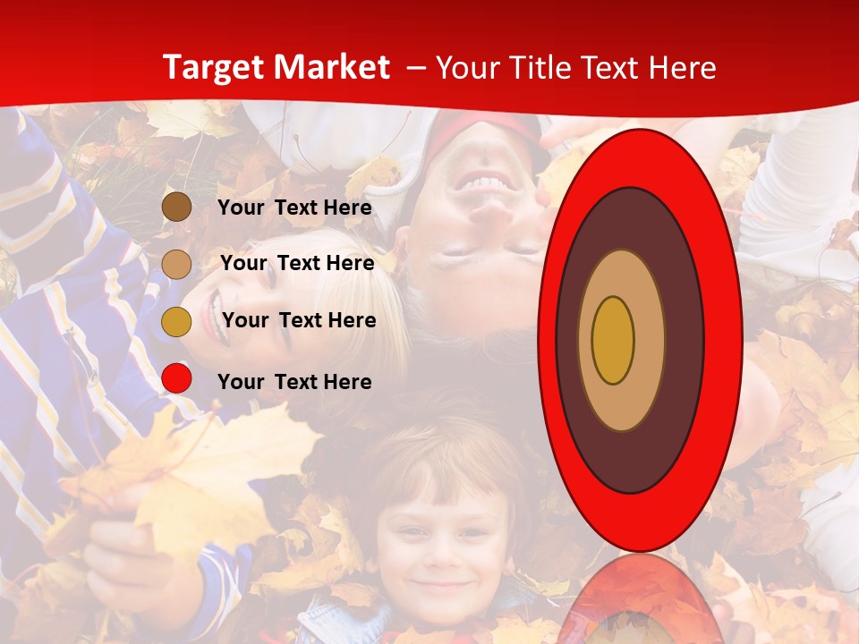Cute Family In A Park On An Autumn-Day PowerPoint Template