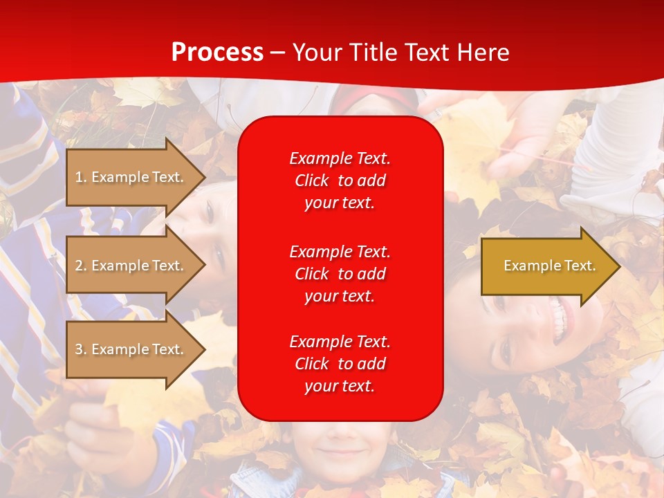Cute Family In A Park On An Autumn-Day PowerPoint Template