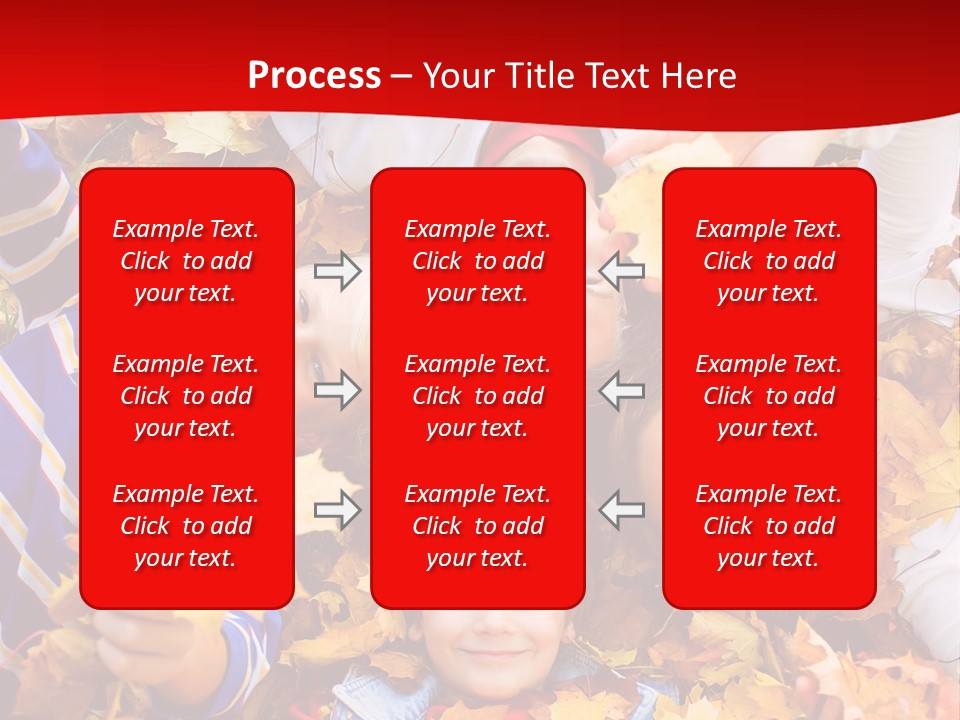 Cute Family In A Park On An Autumn-Day PowerPoint Template