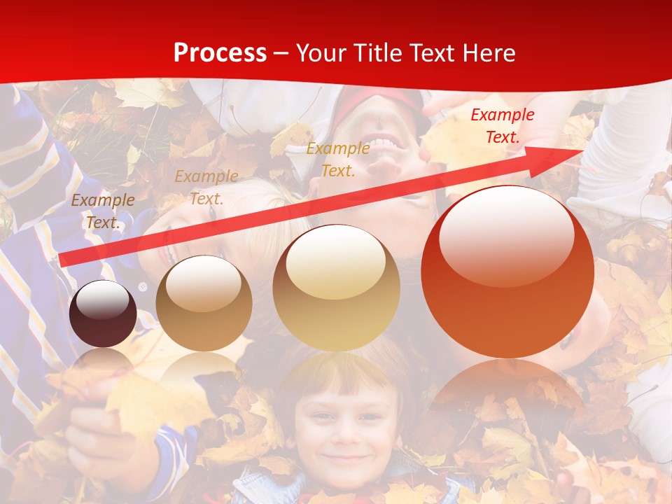 Cute Family In A Park On An Autumn-Day PowerPoint Template