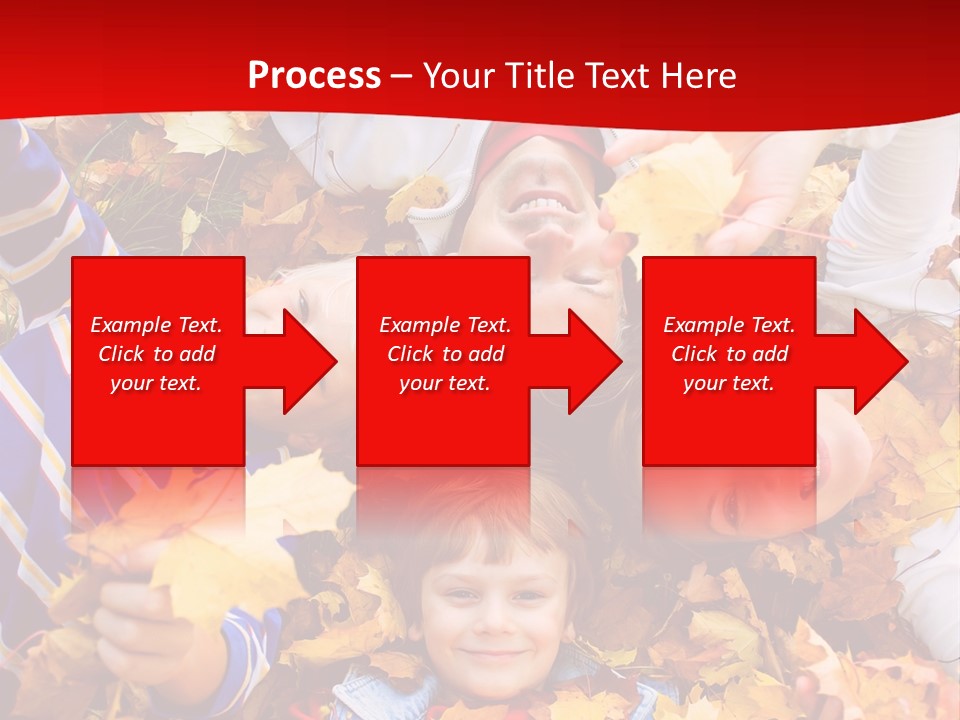 Cute Family In A Park On An Autumn-Day PowerPoint Template