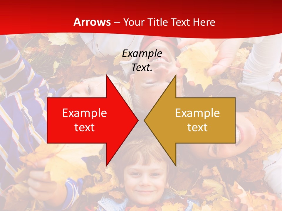 Cute Family In A Park On An Autumn-Day PowerPoint Template