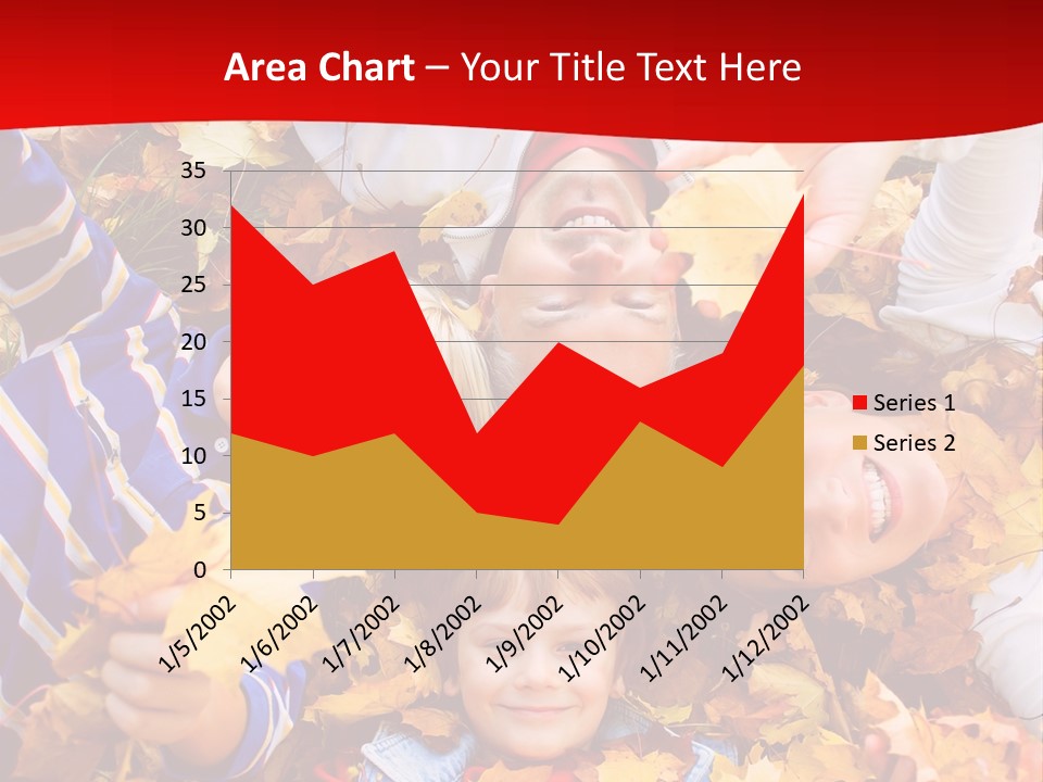 Cute Family In A Park On An Autumn-Day PowerPoint Template