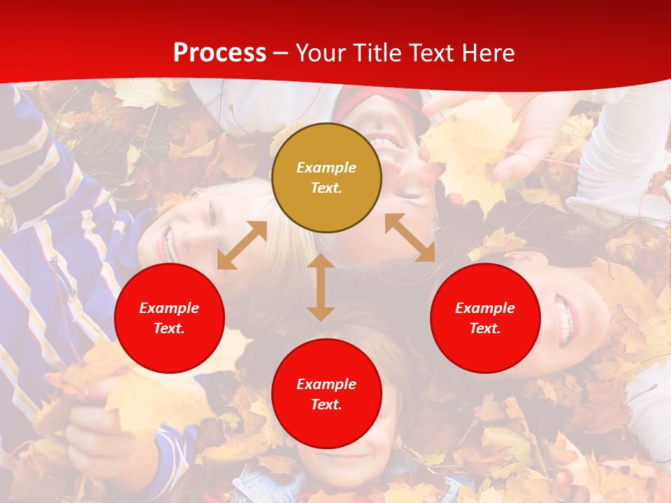 Cute Family In A Park On An Autumn-Day PowerPoint Template