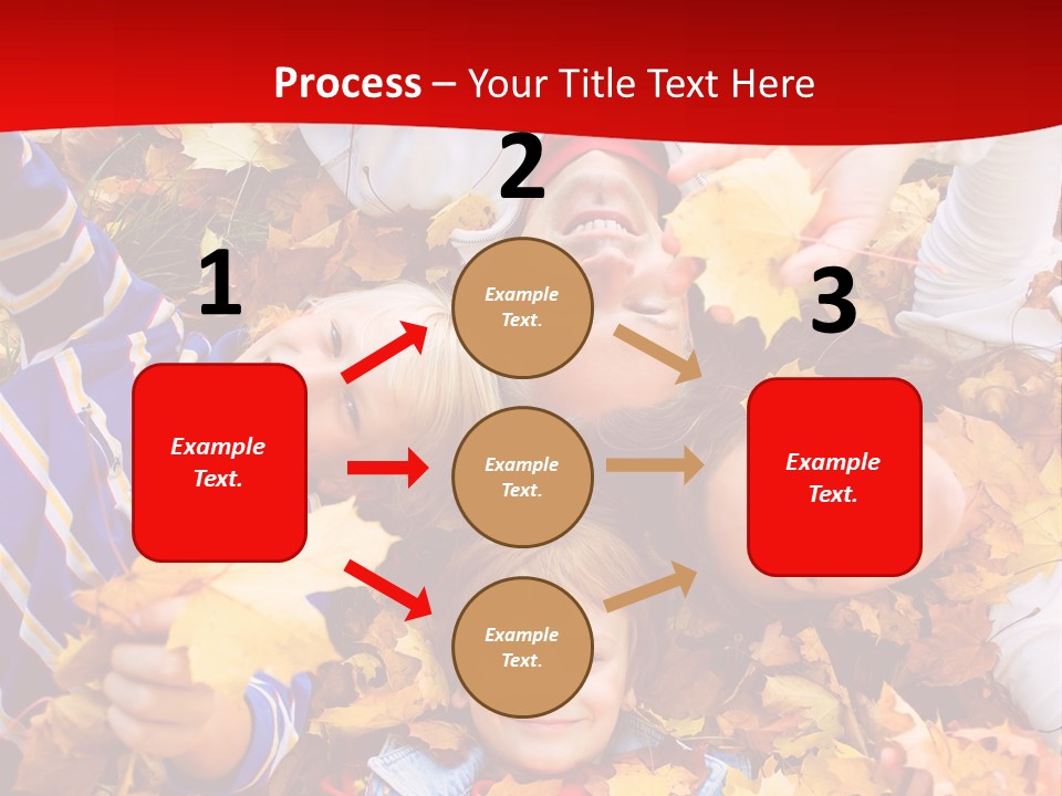 Cute Family In A Park On An Autumn-Day PowerPoint Template