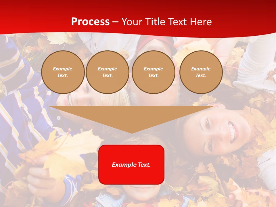 Cute Family In A Park On An Autumn-Day PowerPoint Template