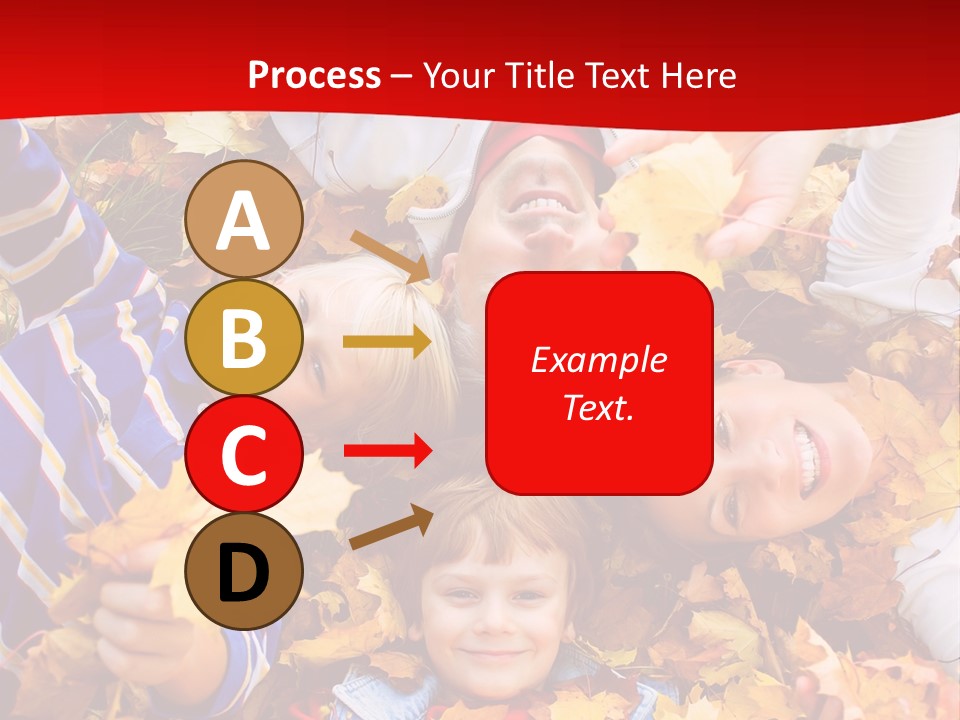 Cute Family In A Park On An Autumn-Day PowerPoint Template