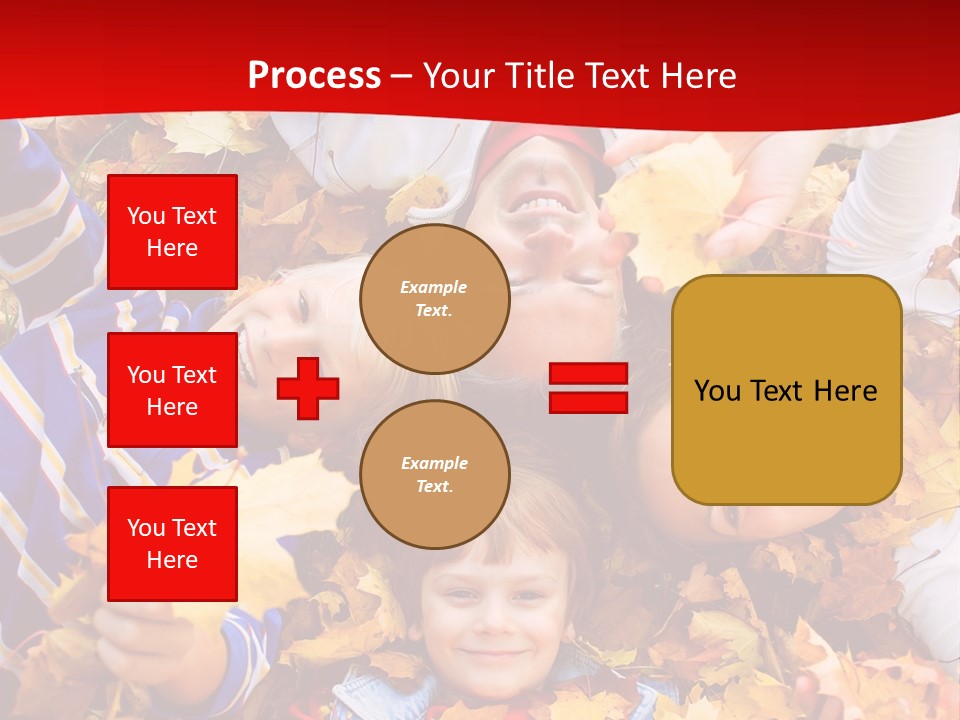 Cute Family In A Park On An Autumn-Day PowerPoint Template