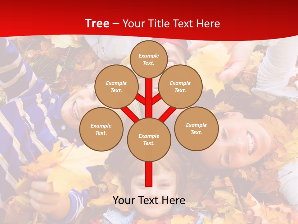 Cute Family In A Park On An Autumn-Day PowerPoint Template