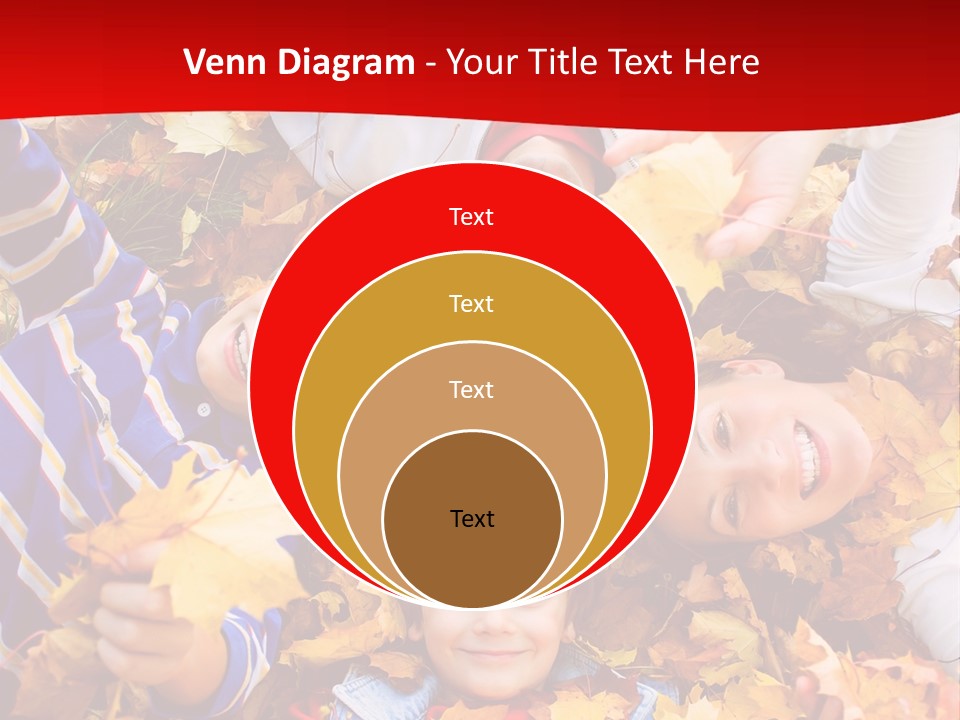 Cute Family In A Park On An Autumn-Day PowerPoint Template