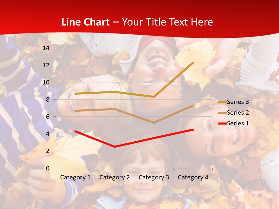Cute Family In A Park On An Autumn-Day PowerPoint Template