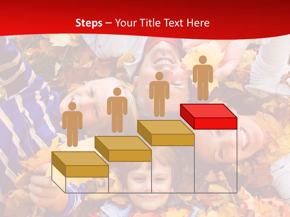 Cute Family In A Park On An Autumn-Day PowerPoint Template