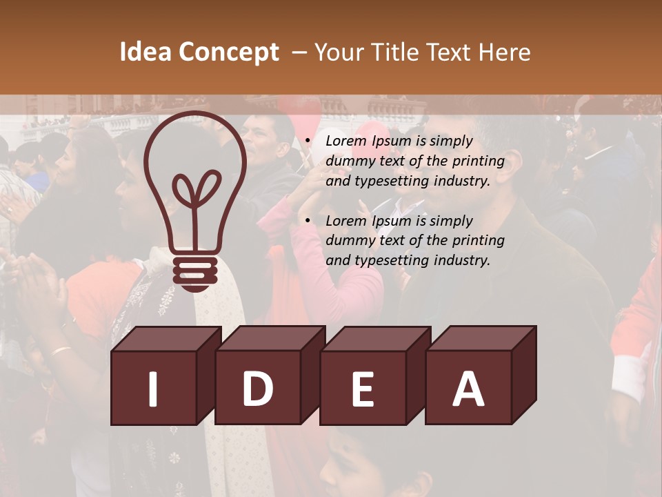 London, Uk - October 19. Diwali On The Square 2008. Indian Religious Festival In Trafalgar Square. October 19, 2008 In London, Uk. PowerPoint Template