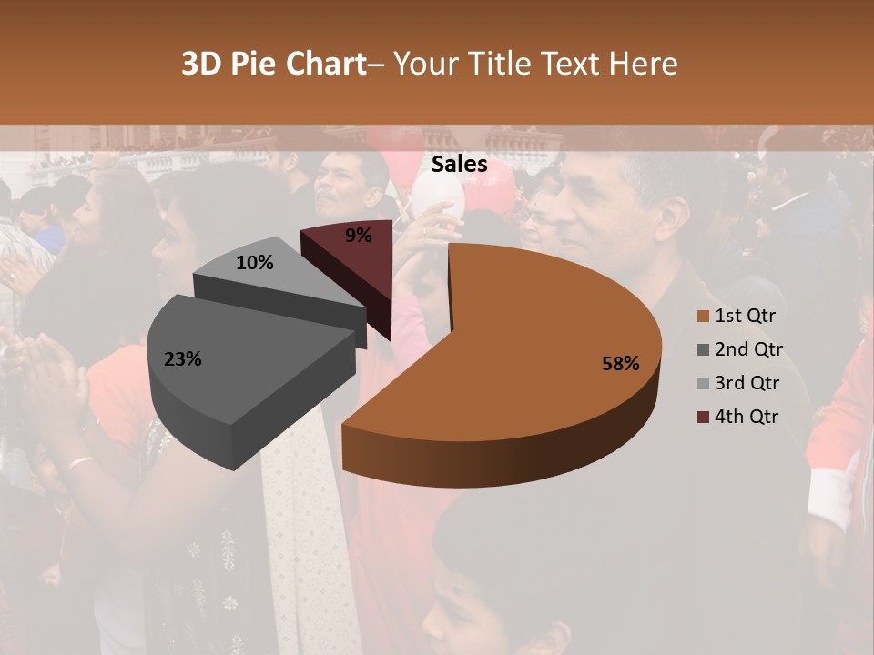 London, Uk - October 19. Diwali On The Square 2008. Indian Religious Festival In Trafalgar Square. October 19, 2008 In London, Uk. PowerPoint Template