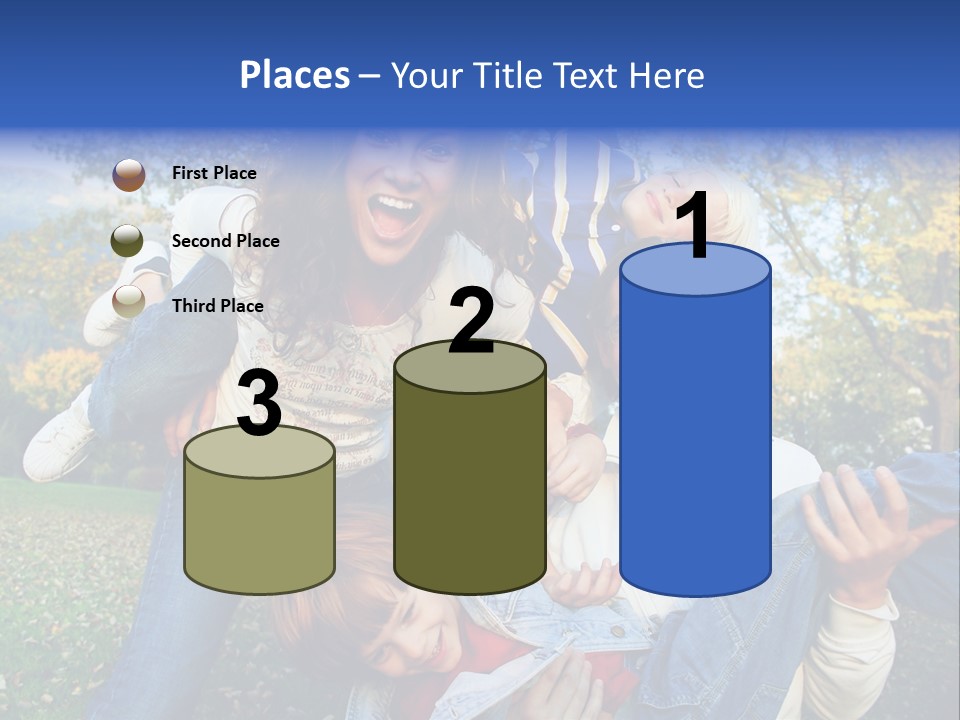 Family Time - Playful Family In The Park PowerPoint Template