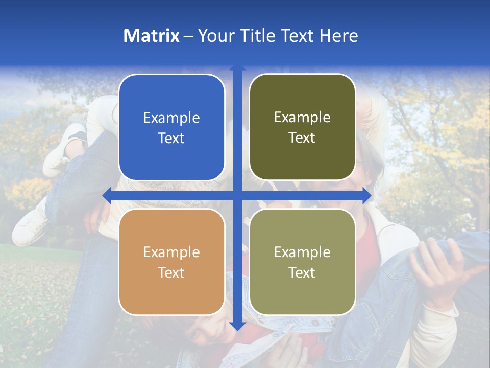 Family Time - Playful Family In The Park PowerPoint Template