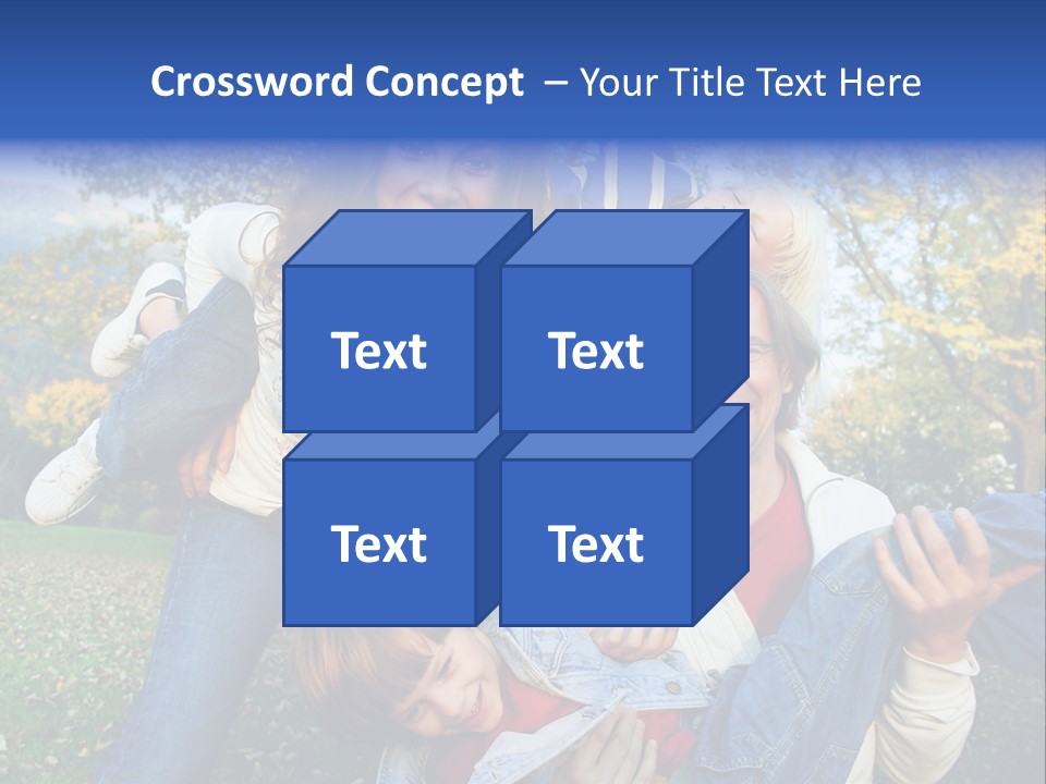 Family Time - Playful Family In The Park PowerPoint Template