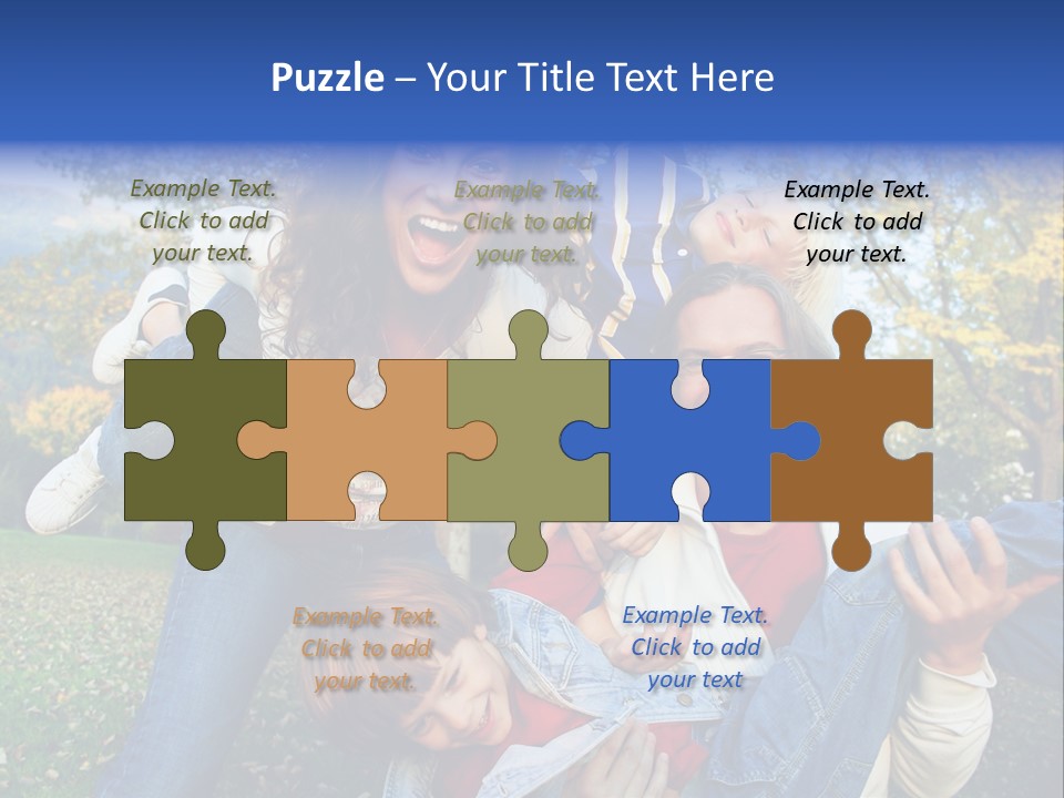 Family Time - Playful Family In The Park PowerPoint Template