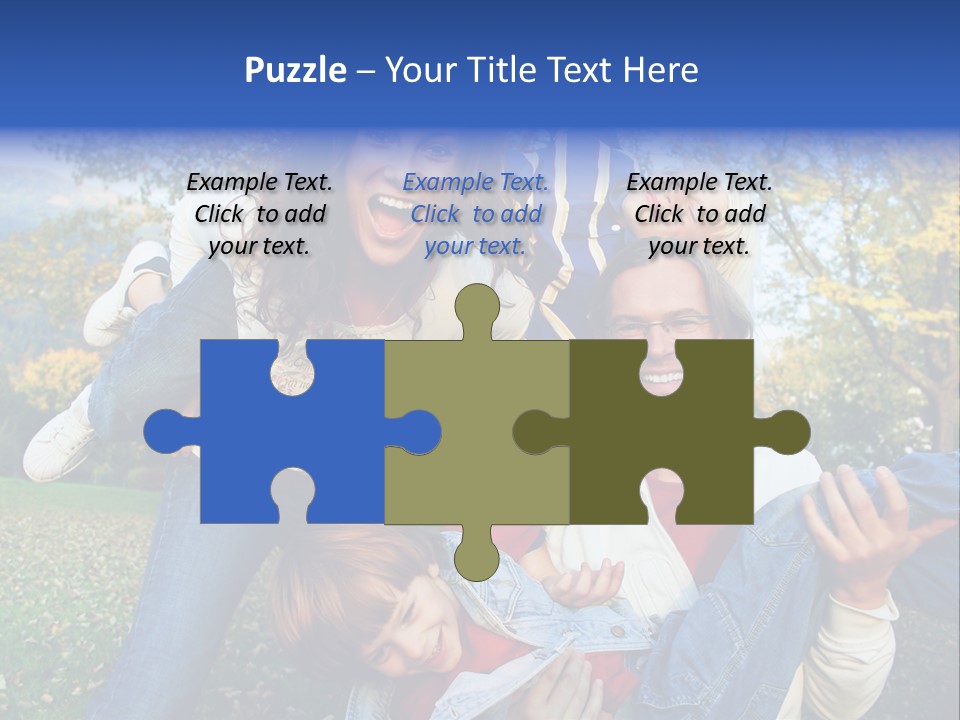 Family Time - Playful Family In The Park PowerPoint Template