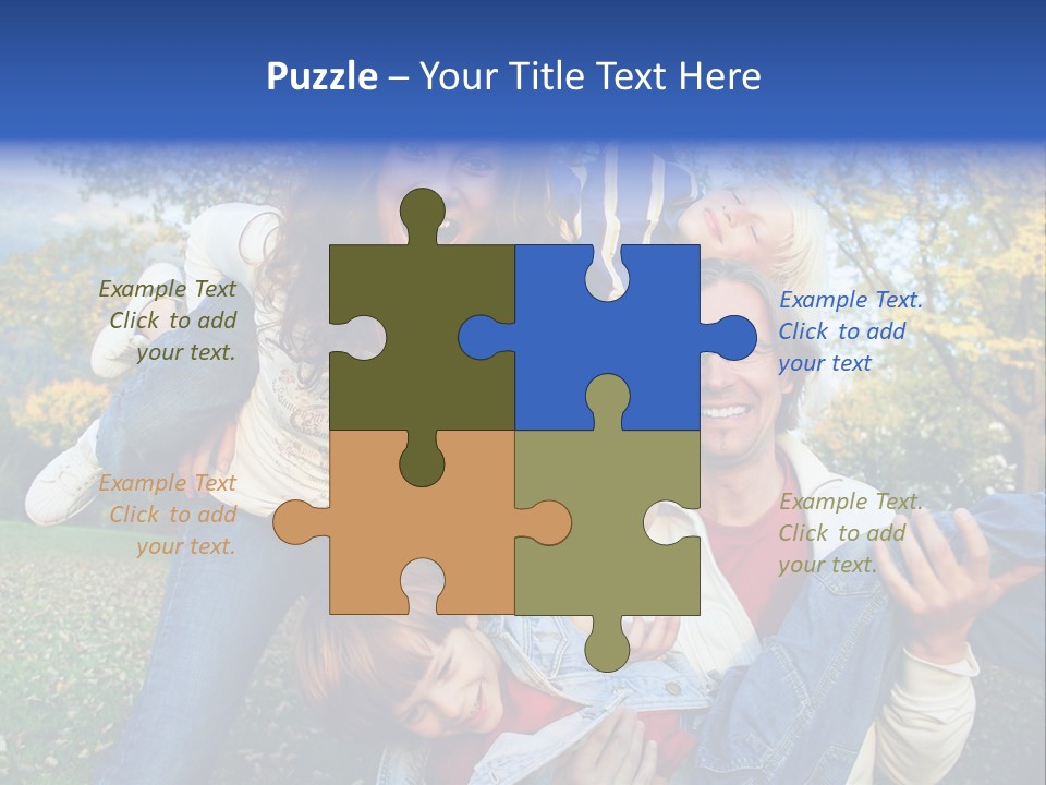 Family Time - Playful Family In The Park PowerPoint Template