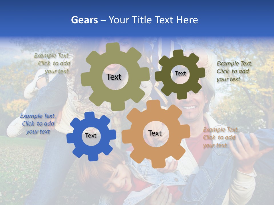 Family Time - Playful Family In The Park PowerPoint Template