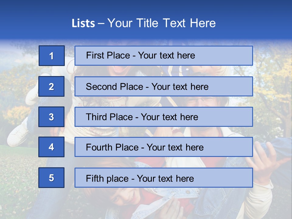 Family Time - Playful Family In The Park PowerPoint Template