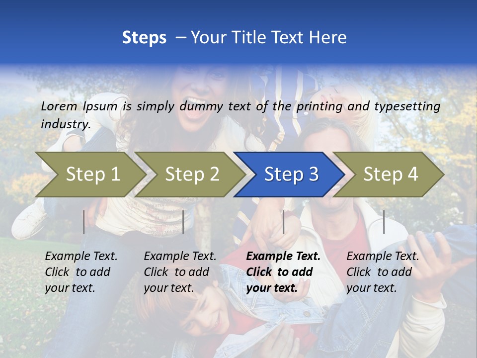 Family Time - Playful Family In The Park PowerPoint Template