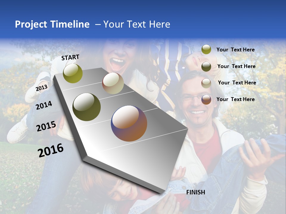 Family Time - Playful Family In The Park PowerPoint Template