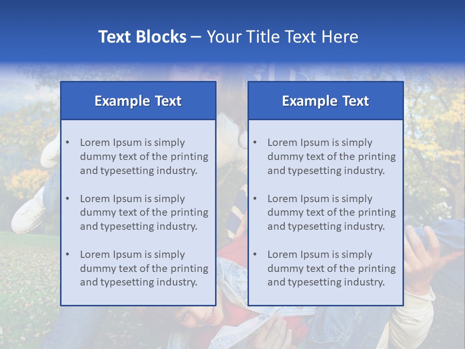 Family Time - Playful Family In The Park PowerPoint Template