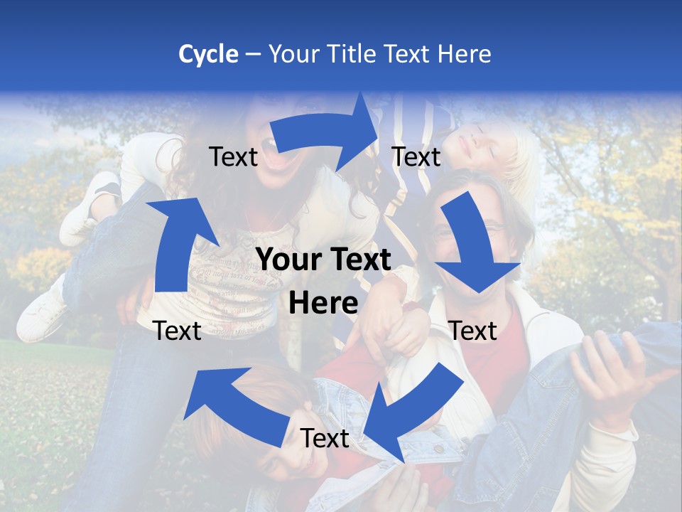 Family Time - Playful Family In The Park PowerPoint Template