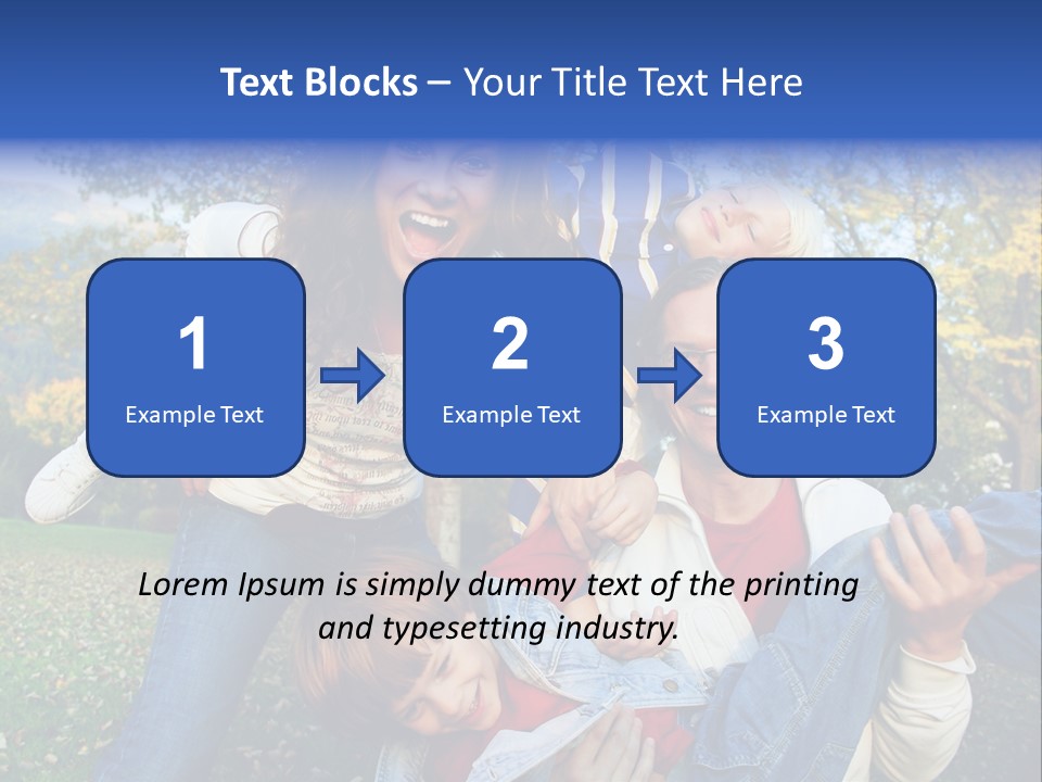 Family Time - Playful Family In The Park PowerPoint Template