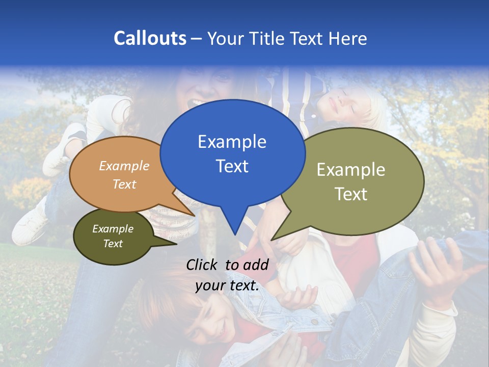 Family Time - Playful Family In The Park PowerPoint Template