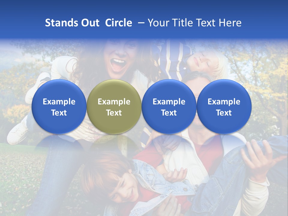 Family Time - Playful Family In The Park PowerPoint Template