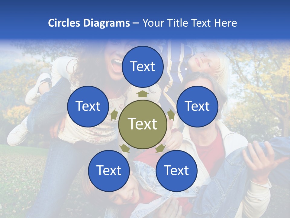 Family Time - Playful Family In The Park PowerPoint Template