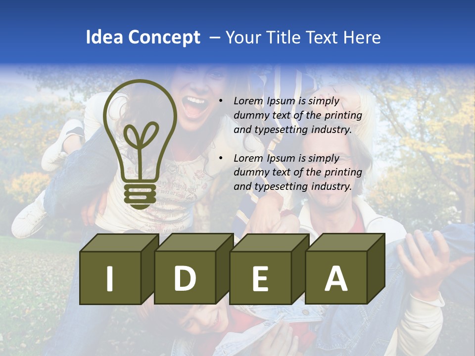 Family Time - Playful Family In The Park PowerPoint Template