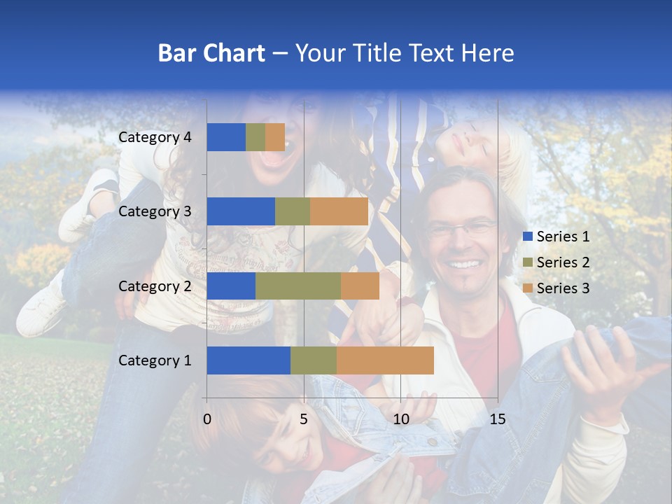 Family Time - Playful Family In The Park PowerPoint Template