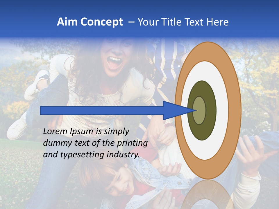 Family Time - Playful Family In The Park PowerPoint Template